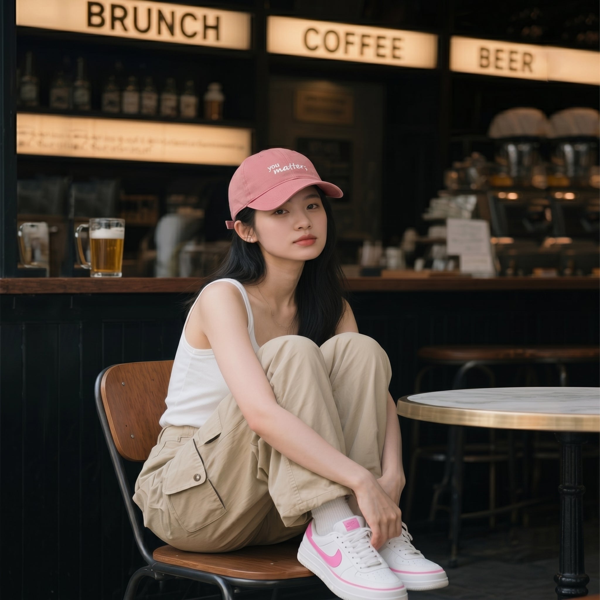 PINK COTTON CAP